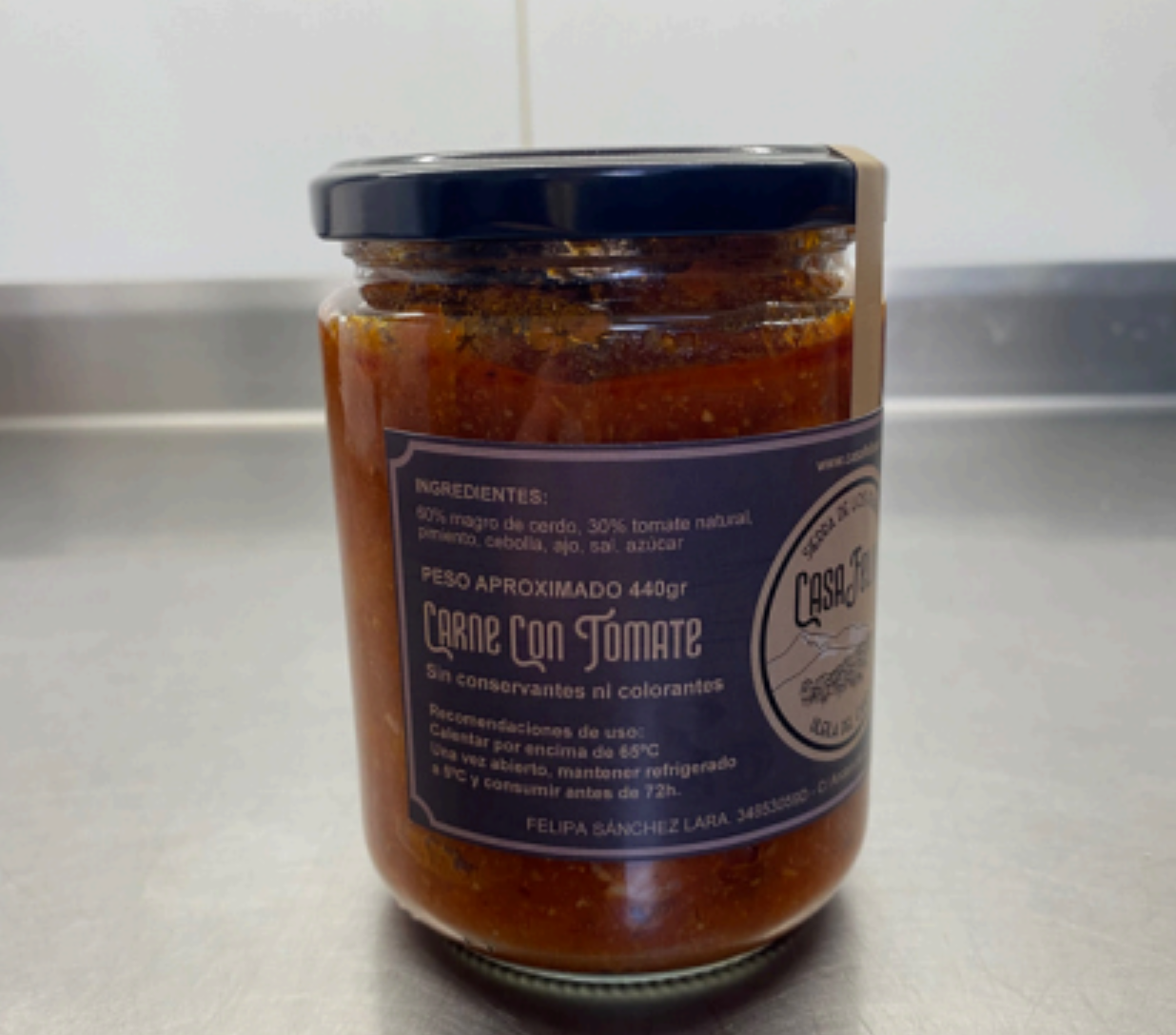 Carne con tomate (3 uds)
