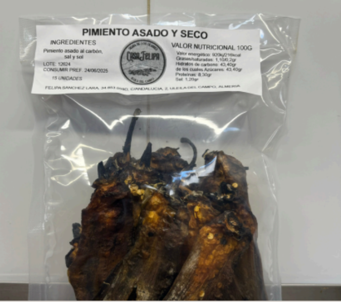 Pimientos asados y secos (3 uds)