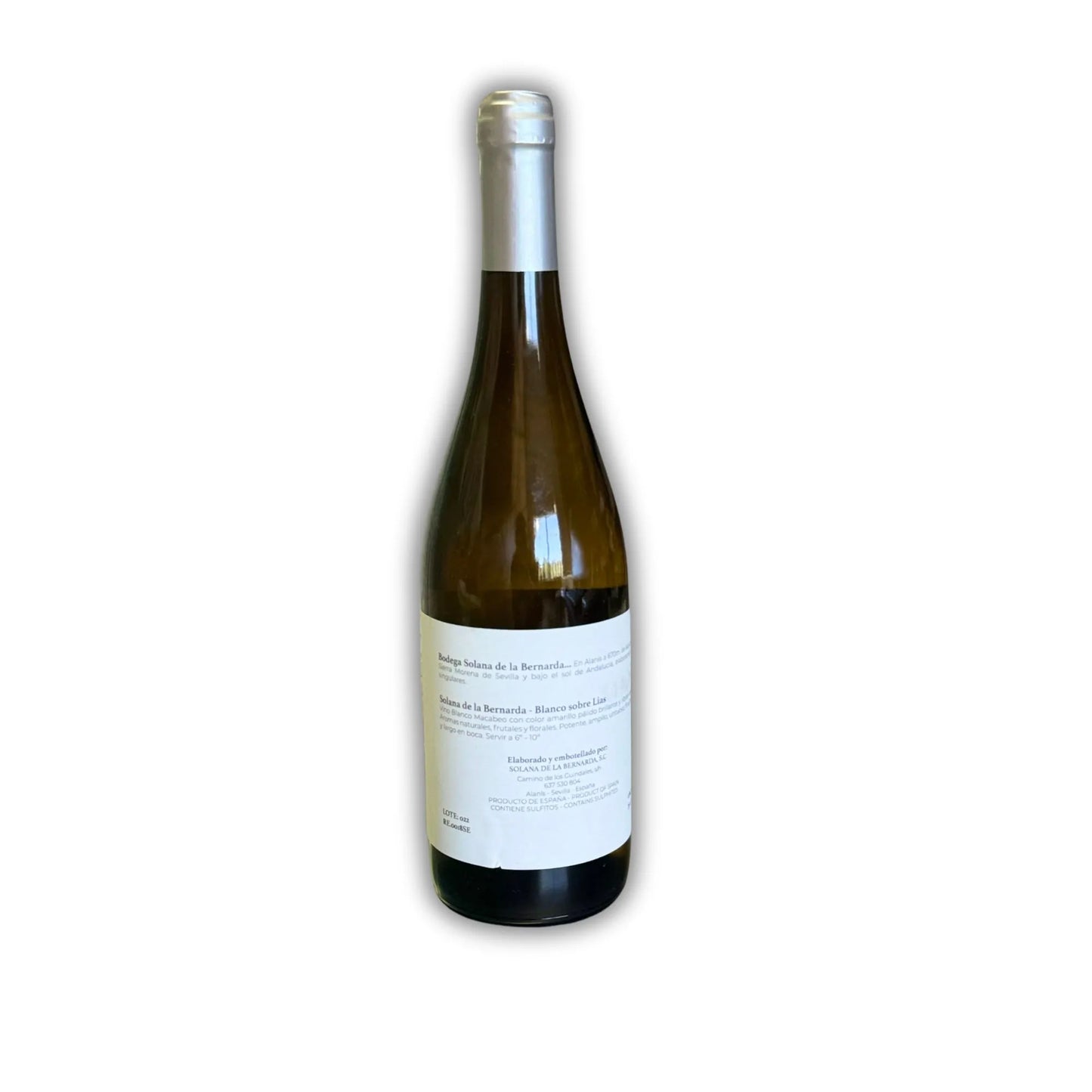 Solana de La Bernarda Blanco sobre Lías. Caja de 6 botellas. Bodega "Solana de La Bernarda"