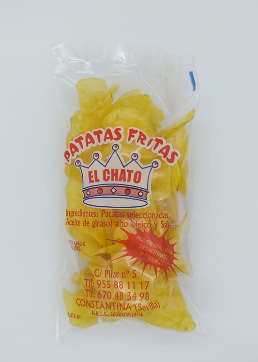 Patatas fritas  "EL CHATO" . 25 paquetes de 80gr.